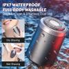Purple Portable Mini Electric Shaver, USB Rechargeable Waterproof Razor for Men, Pocket Size view 4