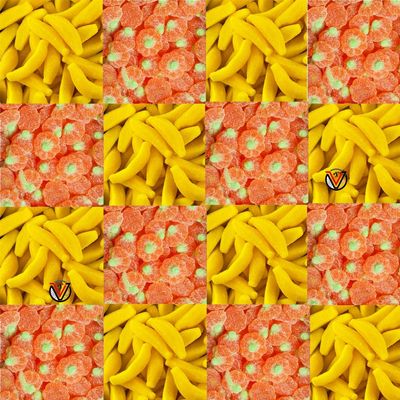 Banana & Tangerines Sugar Coated Gummy Jelly Sweets - Mixed Gummy Jelly Sweets (1kg)