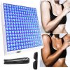 HSRG Home Ta-n-ning Lamp, 460nm Full Blue Light Home Sunbathing Ta-n-ning Lamp, 15W/45W Sun Lamp with 225pcs LEDs, for Face and Body, Bronze Skin Self Ta-n-ning Device view 1