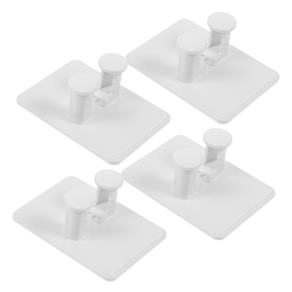 Healeved 4pcs Wall Mounted Bathroom Storage Rack for Shaving Accessories Easy Install Space-saving Design Wall Hooks for Men Grooming Essentials