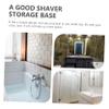Healeved 4pcs Wall Mounted Bathroom Storage Rack for Shaving Accessories Easy Install Space-saving Design Wall Hooks for Men Grooming Essentials view 3