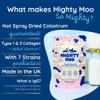 Bovine Colostrum Powder with Collagen Peptides for Gut Health, Immune Support, Hair Growth & Beauty Supplement, Gluten Free, Sugar Free | Mighty Moo Freeze-Dried Colostrum, Unflavored, 30 Servings view 2