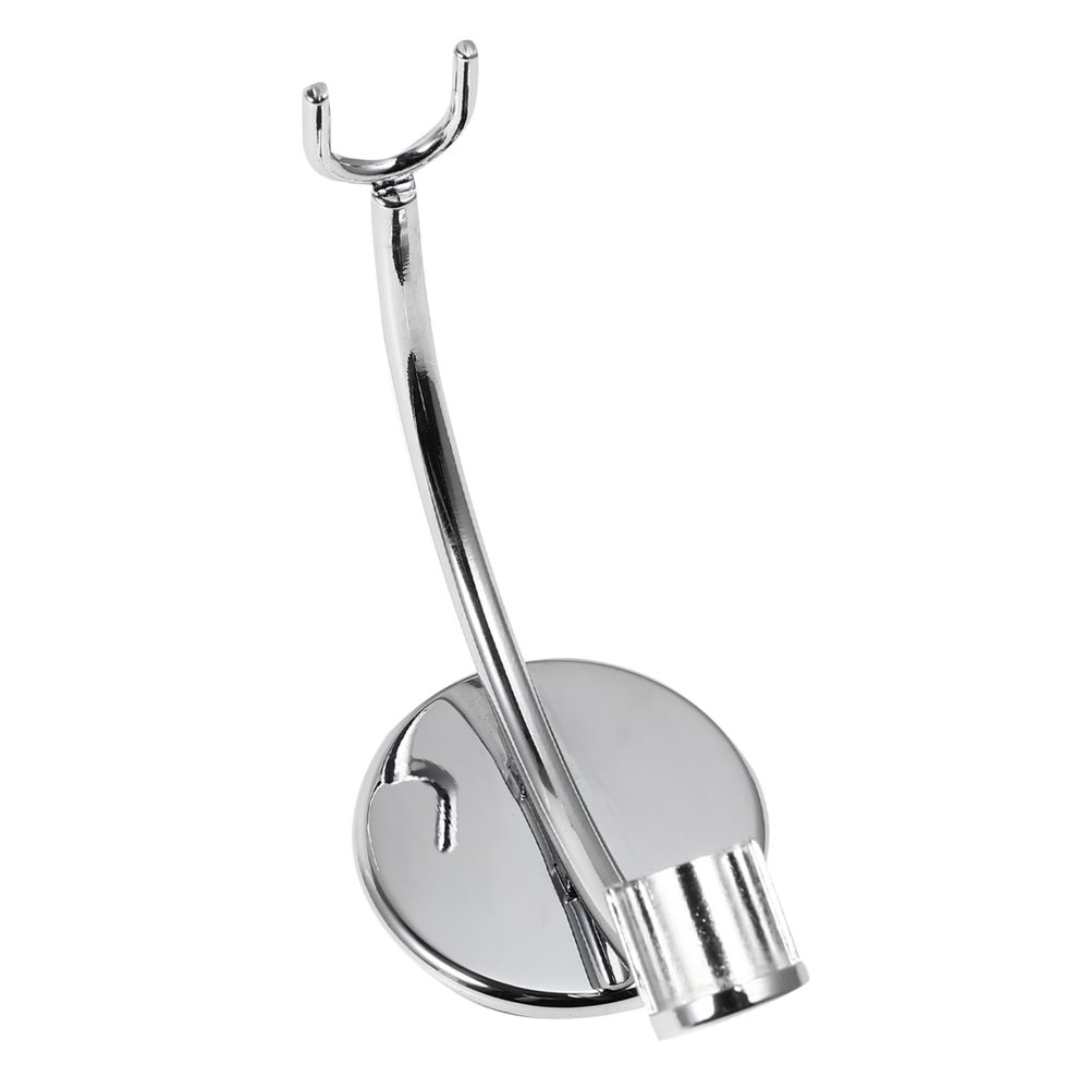 Beaupretty Stable Holder Stand for Shaving Tools Beard Care Supporter with Special Shape Design Portable Bathroom Holder for and Shaving Brush Silver Color for Home and Barbershop Use