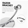 Beaupretty Stable Holder Stand for Shaving Tools Beard Care Supporter with Special Shape Design Portable Bathroom Holder for and Shaving Brush Silver Color for Home and Barbershop Use view 2