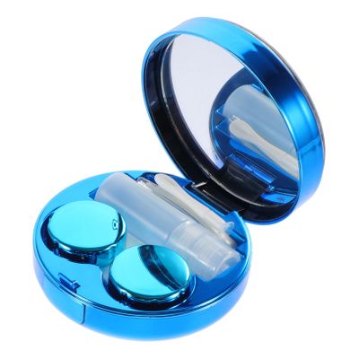 Beavorty Quicksand Contacts Lens Case Portable Plastic Eye Lens Storage Holder for Daily Use