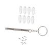 FRCOLOR Nose Pads and 4 Pairs of Screws Including Small Screwdriver Optical Glasses with Soft Silicone and Stainless Steel to Reduce Nose Burden and Prevent for Eyeglasses Repair Kit view 1