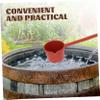 Beavorty 3pcs Plastic Water Scoop Set with Long Handle, Thickened Bathroom Ladles for Bathing and Watering Plants, Red and Orange Dippers, Multipurpose Home Kitchen Utensils view 4
