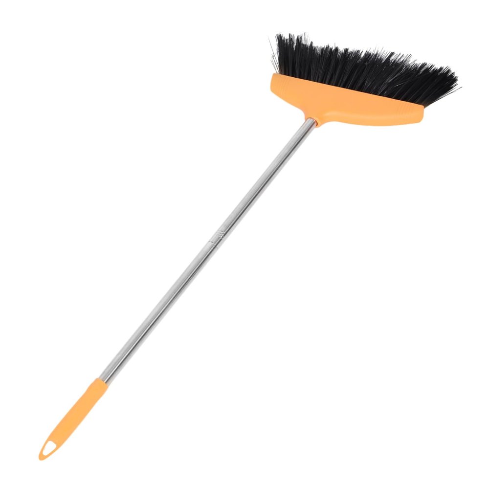 Amosfun Soft Bristle Angle Broom with Metal Handle for Home and Office Floor Sweeping, Plastic Wide Head Broom Suitable for Indoor Cleaning, Hair-resistant Household Sweeping Tool