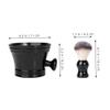 Healvian Male Grooming Kit Beard Shaving Brush and Bowl Shaving Supply Desktop Shave Brush Plastic Cup Multi-use Tool view 2