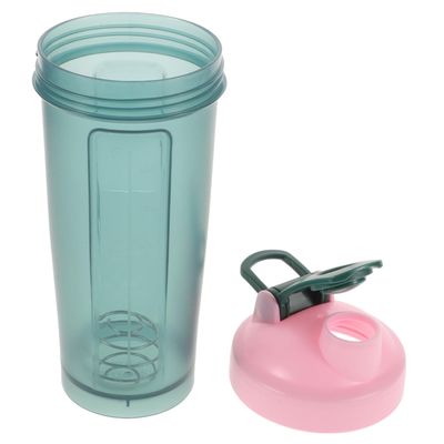 NULYLU Sports Water Bottle Protein Shaker Cup with Ample Volume Innovative Blending System Leakproof Smoothie Tumbler Green Compact Portable Easy to Clean