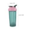 NULYLU Sports Water Bottle Protein Shaker Cup with Ample Volume Innovative Blending System Leakproof Smoothie Tumbler Green Compact Portable Easy to Clean view 2