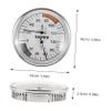 CAXUSD Sauna and Humidity Meter Sauna Hygrothermograph Shower Measurement Device Indoor Humidity Measurement Stainless Steel Silver view 2