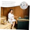 CAXUSD Sauna and Humidity Meter Sauna Hygrothermograph Shower Measurement Device Indoor Humidity Measurement Stainless Steel Silver view 4