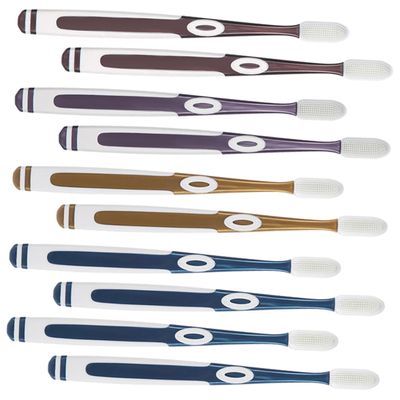 Beavorty 10pcs Household Adult Toothbrushes Replacement Heads Soft Silicone Bristles for Teeth Cleaning Brush Random Color