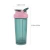BESPORTBLE Protein Shaker Bottle with Wire Whisk and Pill Tray for Smooth Mixing Green 600ml Leak-proof Gym Water Bottle for Pre-workout and Post-workout view 2