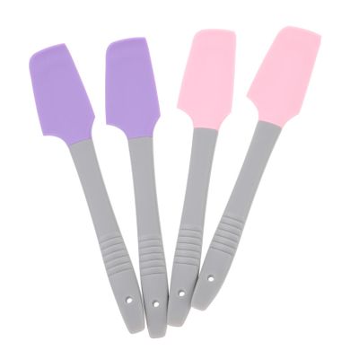 AUTSUPPL 4pcs Multi-color Silicone Wax Spatulas Handheld Wax Applicators for Hand and Foot Care Hair Removal Waxing Tool Set