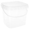 ABOOFAN Food Grade Plastic Barrel with Lid Small Square Container Portable Leakproof Bucket for Outdoor Camping Picnic Food Storage 5.1 Inch view 1