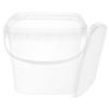 ABOOFAN Food Grade Plastic Barrel with Lid Small Square Container Portable Leakproof Bucket for Outdoor Camping Picnic Food Storage 5.1 Inch view 2