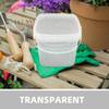 ABOOFAN Food Grade Plastic Barrel with Lid Small Square Container Portable Leakproof Bucket for Outdoor Camping Picnic Food Storage 5.1 Inch view 4