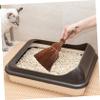 Beavorty Mini Broom Pet Cage Cleaning Brush Wooden Short Handle with Stainless Steel Lightweight Wear-resistant Pet Cleaning Tool for Cat House view 2