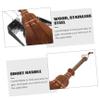 Beavorty Mini Broom Pet Cage Cleaning Brush Wooden Short Handle with Stainless Steel Lightweight Wear-resistant Pet Cleaning Tool for Cat House view 3