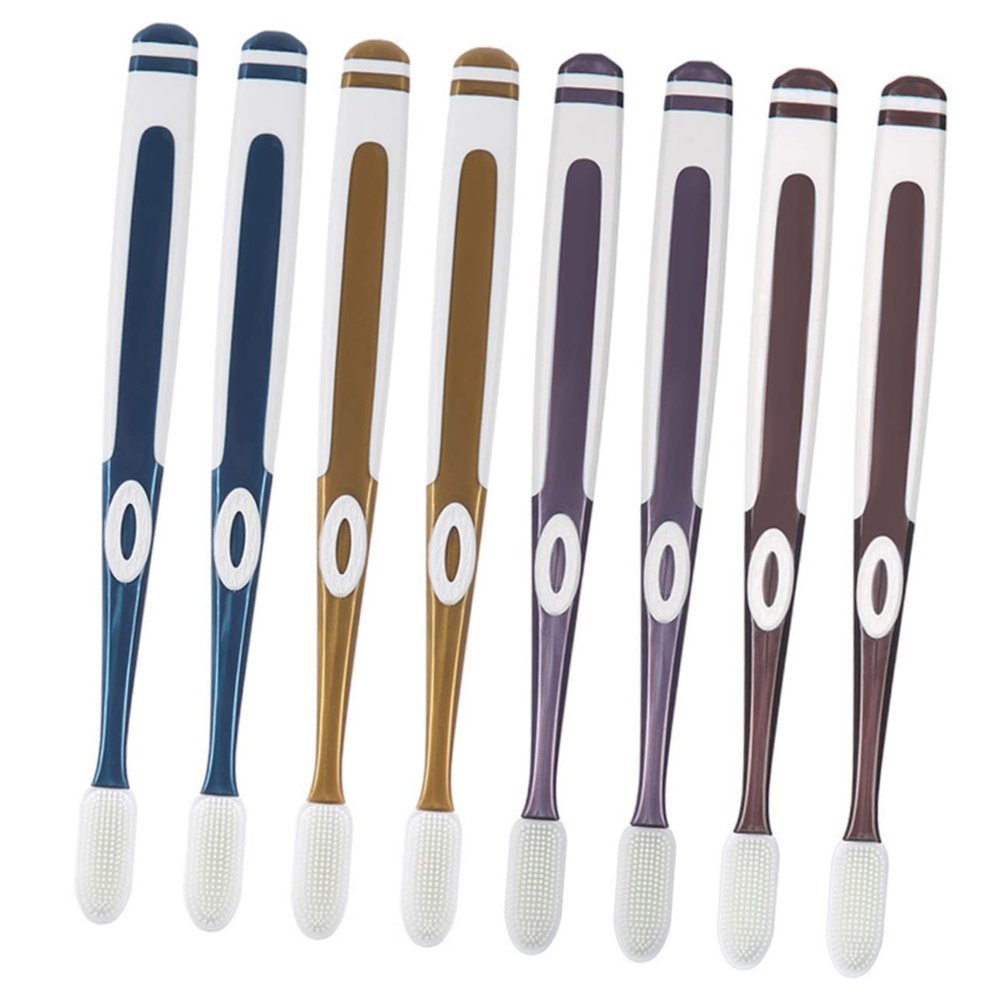 Beaupretty Toothbrushes 8pcs Compact Tuft Medium Bristle Manual Perfect for Travel Daily Use