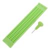 Healeved Braille and Stylus Kit 4-Line 28-Cell Plastic Braille Writing Plate for Blind Users Portable Designed for Visual Impairment Aids for Crafts and Daily Learning view 1