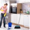 PRETYZOOM Soft Bristle Broom for Home Kitchens and Outdoor Courtyard Plastic Trash Sweeping Broom Metal Handle for Indoor Dust and Pet Hair Cleanup view 4