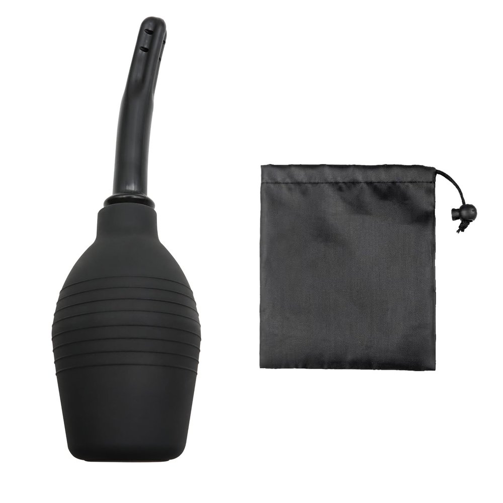 VEGCOO 310ML Silicone Enema Douche Kit With Storage Bag for Men Women - Cleaning Kit for Constipation