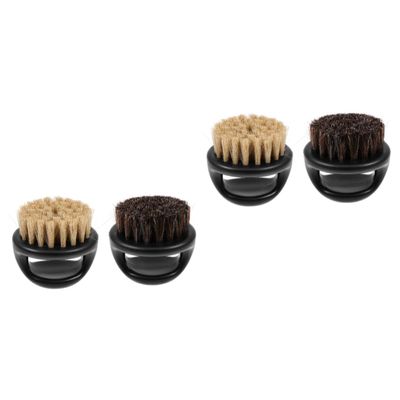 Beaupretty 4pcs Beard Bristle Brush for Men Beard Care Tools Barber Salon Use Male Grooming Supply Assorted Shaping Tool Random Color