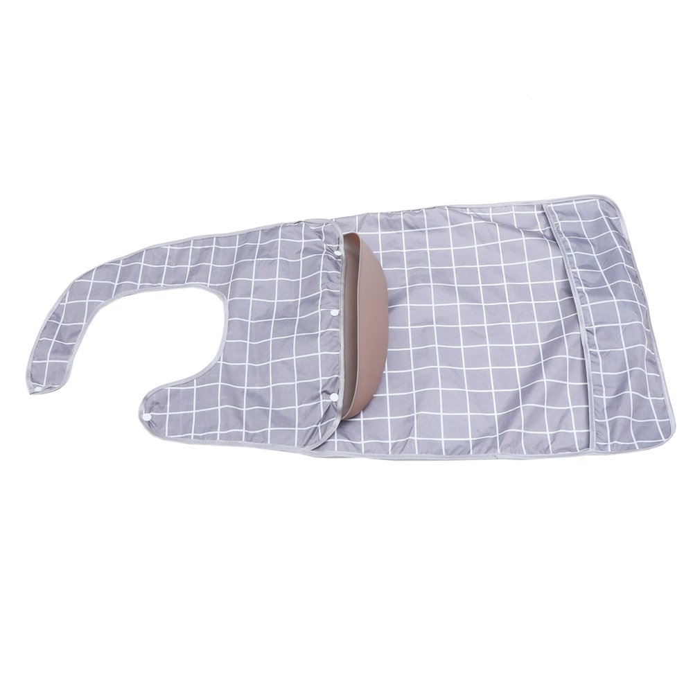 Healvian Wear-resistant and Waterproof Dinner Eating Bib for Adults and Elderly, Tpu and Polyester Clothing Protector, Sturdy Household Accessory for Eating