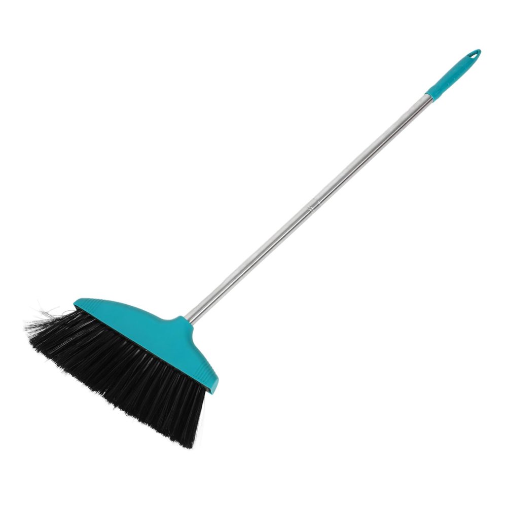 PRETYZOOM Soft Bristle Broom for Home and Kitchen Heavy Duty Commercial Angle Broom for Floor Cleaning in Garages and Courtyards