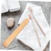 Beaupretty 3pcs Bamboo Toothbrush Holder Outdoor Portable Case for Camping Travel Stylish Storage for Small Bathroom view 2