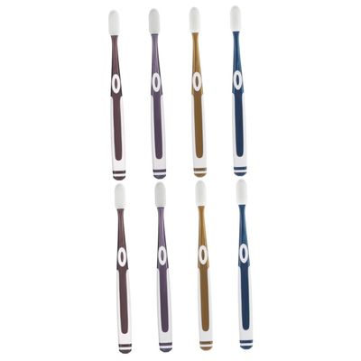 Beavorty 2sets Nano Toothbrushes for Adults Silicone Toothbrushes for Travel and Daily Use Soft Bristles for Gentle Cleaning Random Color
