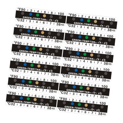 Healvian Temperature Testing Stickers for Urine Cups 25pcs Adhesive Thermometer Labels 90-100f Liquid Crystal Temperature Indicator Strips for Health Monitoring