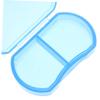 Healvian 6pcs Mini Medicine Case with 2 Compartments, Small Pill Organizer Box, Travel Vitamin Holder Set with 3 White and 3 Blue Storage Boxes for Daily Medication Management view 3