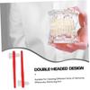 Beaupretty Manual Toothbrush 4pcs Brush Set Double Sided Cleaning Lightweight Portable view 3