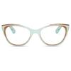 2SeeLife Narrow Cat Eye Reading Glasses for Women SmallMedium Fit, Sturdy Frame, Spring Hinges, Stylish Cateye Readers, Pastel Blue, +1.00