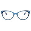 2SeeLife Narrow Cat Eye Reading Glasses for Women SmallMedium Fit, Sturdy Frame, Spring Hinges, Stylish Cateye Readers, Pacific Blue, +1.00 view 1