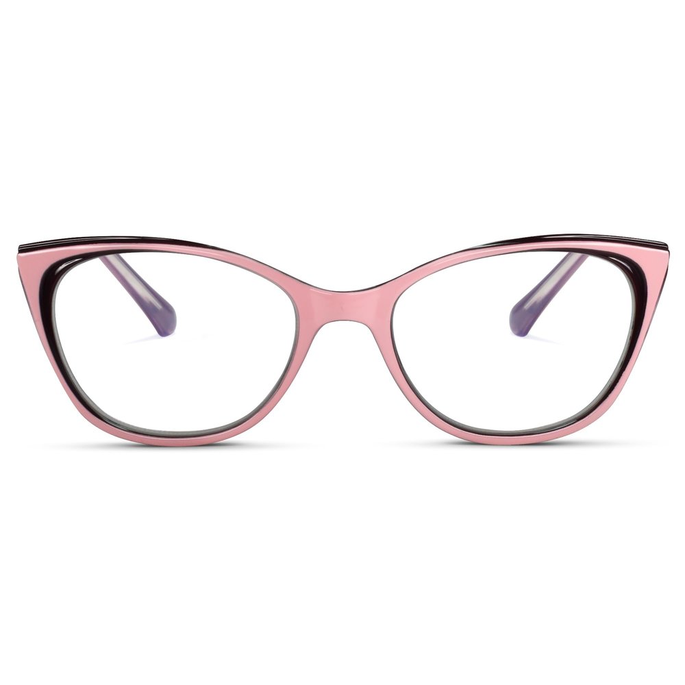 2SeeLife Narrow Cat Eye Reading Glasses for Women SmallMedium Fit, Sturdy Frame, Spring Hinges, Stylish Cateye Readers, Pink, +1.75