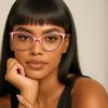 2SeeLife Narrow Cat Eye Reading Glasses for Women SmallMedium Fit, Sturdy Frame, Spring Hinges, Stylish Cateye Readers, Pink, +1.75 view 3