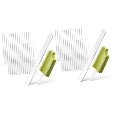 MAGICLULU 60pcs Acrylic Cakesicle Sticks Sticks for Craft for Lollipop Ice Making Materials for Cakesicles