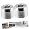 Didiseaon Stand and Shaving Brush Holder 2pcs Silver Aluminium Alloy Desktop Organizer Stable Safety Holder for Mens Bathroom Storage view 3