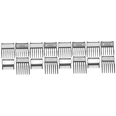 FRCOLOR 16pcs Clipper Guards Professional Hair Cutting Guards Stainless Steel Convenient for Clipper Hair Cutting Guides