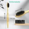 Bamboo Toothbrush Ultra Soft Pack of 10 Denttabs Bamboo Brush Black Edition for Particularly Gentle Teeth Cleaning Biodegradable Handle Made from Natural Materials view 4