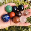 QINGQI Natural Stone Natural crystal ball 7 chakra crystal stone ball amethyst rose quartz(Burgundy) view 2