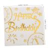 ABOOFAN 20pcs Decorative Tissue Foil Happy Birthday Napkins Elegant Paper Dinner Napkins Birthday Table Decorations for Household Use for Party Occasions view 2