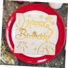 ABOOFAN 20pcs Decorative Tissue Foil Happy Birthday Napkins Elegant Paper Dinner Napkins Birthday Table Decorations for Household Use for Party Occasions view 4