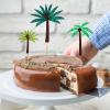 Cabilock 24Pcs Felt Coconut Tree Cake Topper Adornment for Hawaiian Beach Theme Party Summer DIY view 2