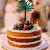 Cabilock 24Pcs Felt Coconut Tree Cake Topper Adornment for Hawaiian Beach Theme Party Summer DIY view 4